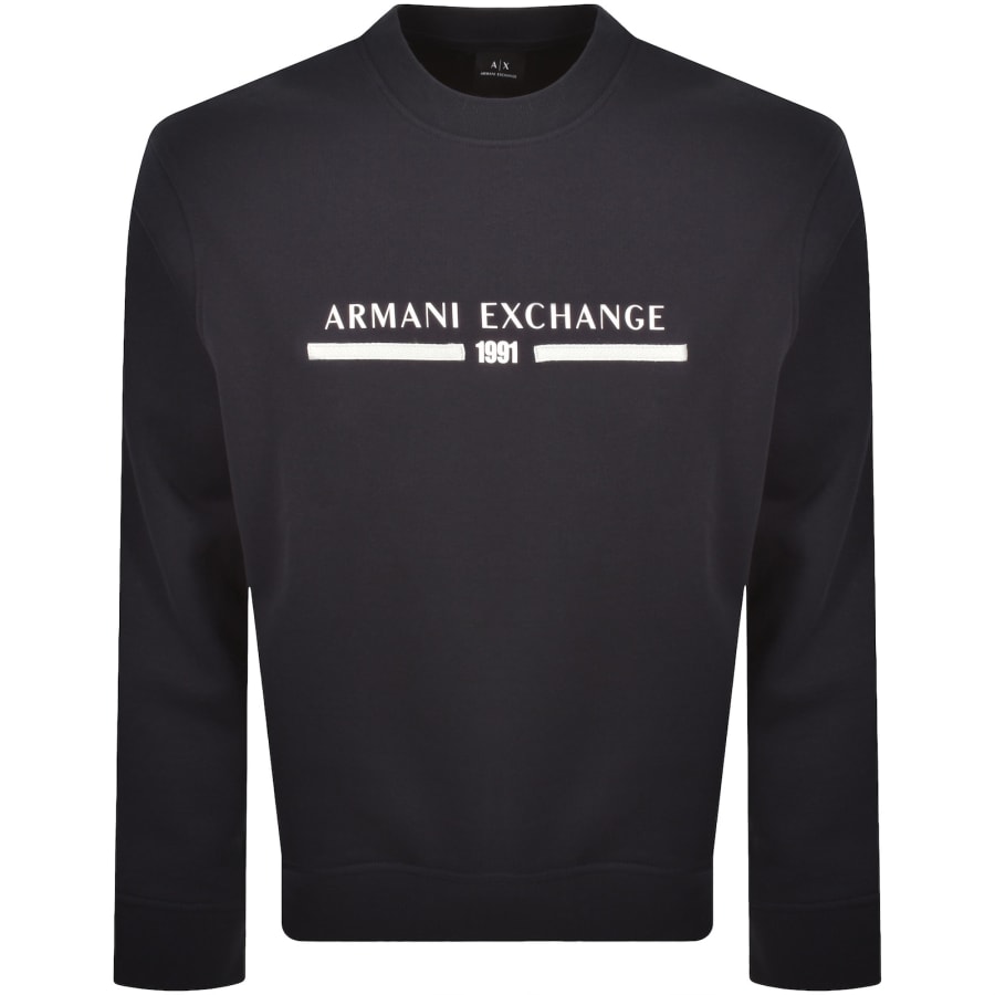 Image number 1 for Armani Exchange Logo Sweatshirt Navy