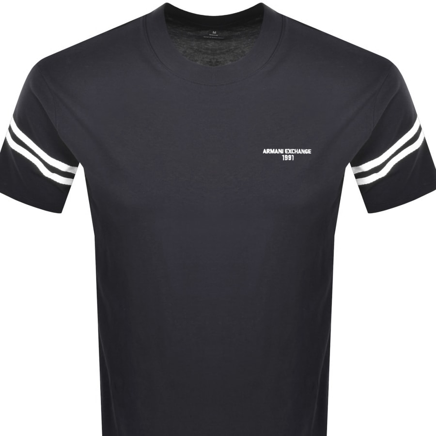 Image number 2 for Armani Exchange Logo T Shirt Deep Navy