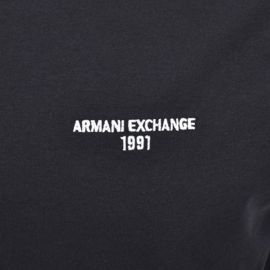 Image number 3 for Armani Exchange Logo T Shirt Deep Navy