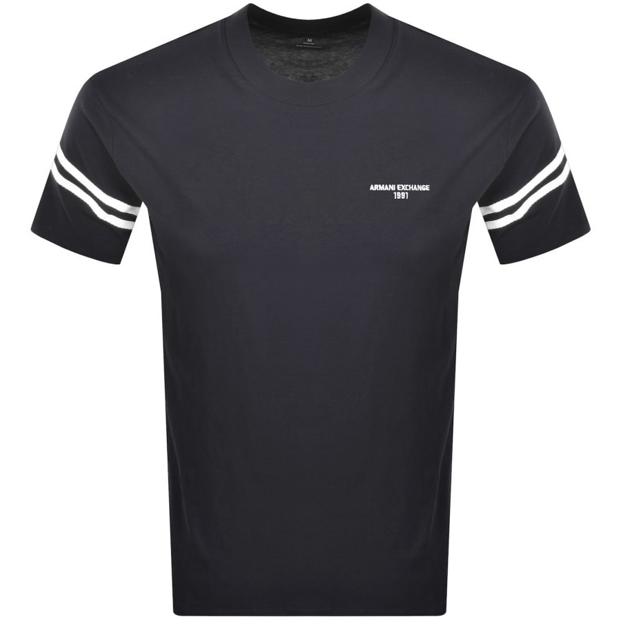 Image number 1 for Armani Exchange Logo T Shirt Deep Navy