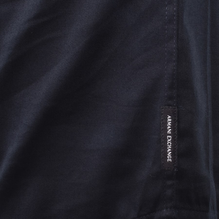 Image number 4 for Armani Exchange Slim Fit Long Sleeved Shirt Navy