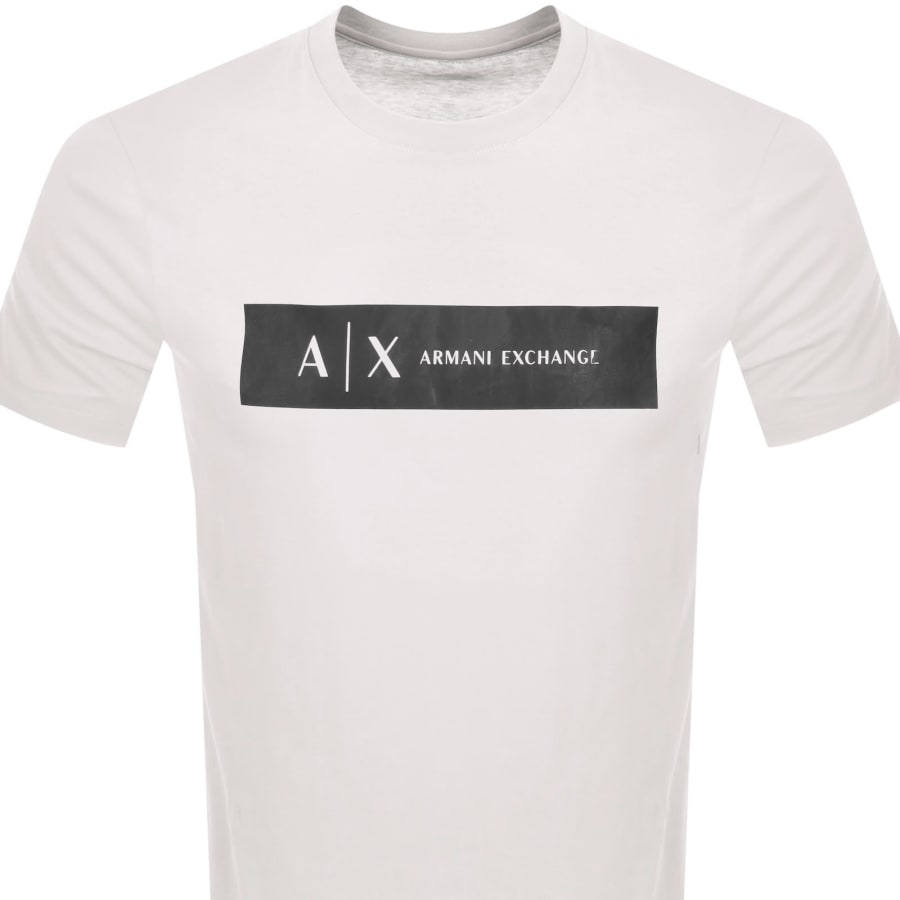 Image number 2 for Armani Exchange Crew Neck Logo T Shirt Beige