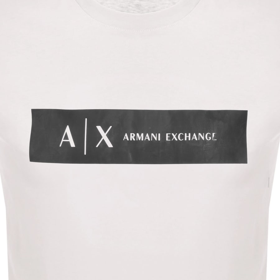Image number 3 for Armani Exchange Crew Neck Logo T Shirt Beige