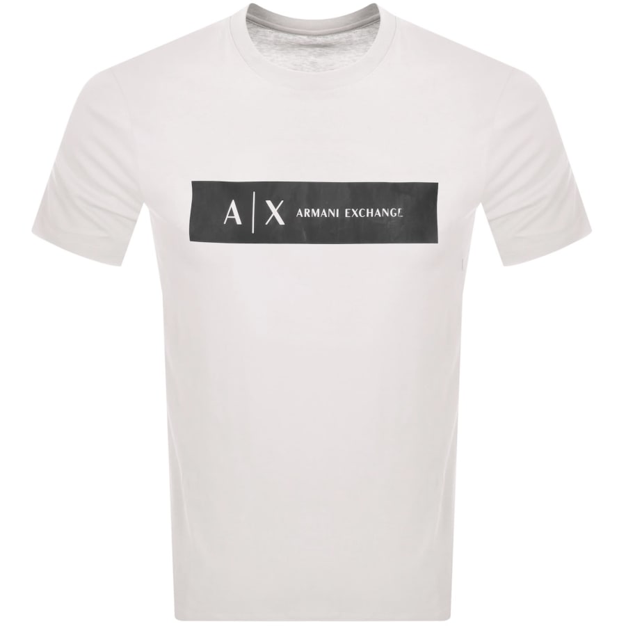Image number 1 for Armani Exchange Crew Neck Logo T Shirt Beige