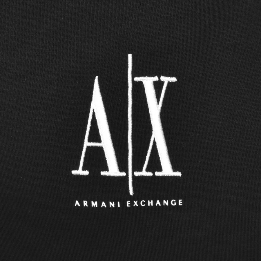Image number 3 for Armani Exchange Full Zip Logo Hoodie Black