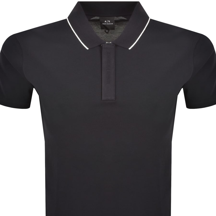 Image number 2 for Armani Exchange Short Sleeved Polo Navy