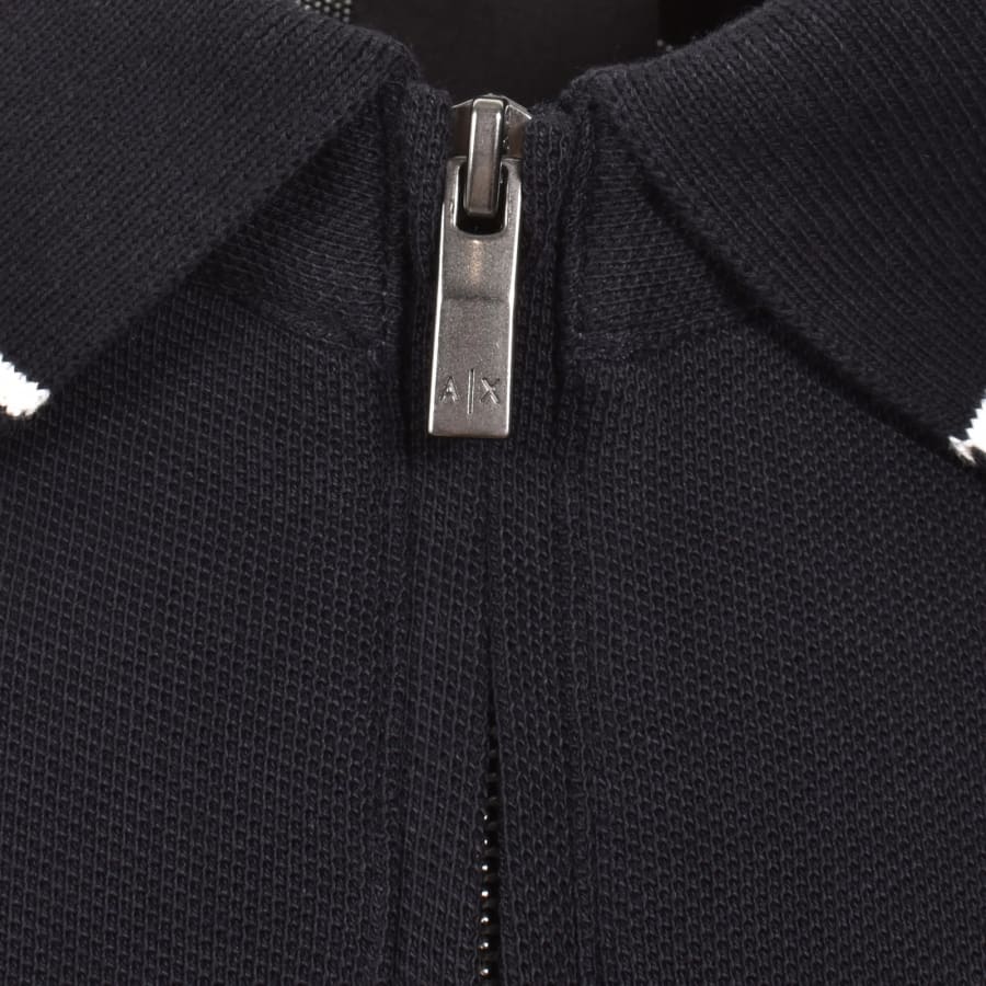 Image number 3 for Armani Exchange Short Sleeved Polo Navy