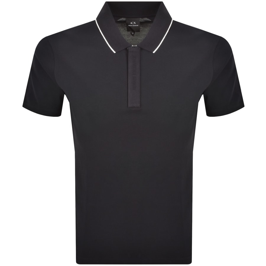 Image number 1 for Armani Exchange Short Sleeved Polo Navy