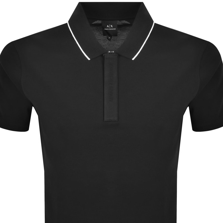 Image number 2 for Armani Exchange Short Sleeved Polo Black