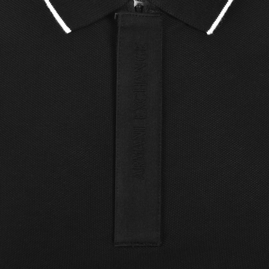 Image number 3 for Armani Exchange Short Sleeved Polo Black