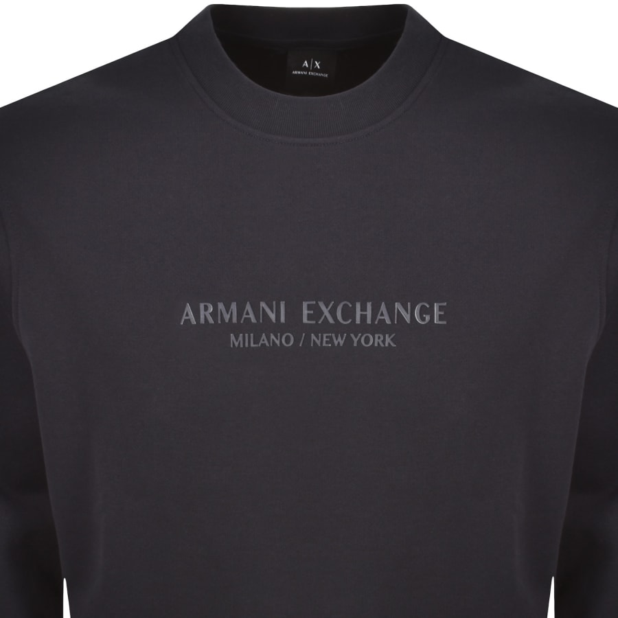 Image number 2 for Armani Exchange Logo Sweatshirt Navy