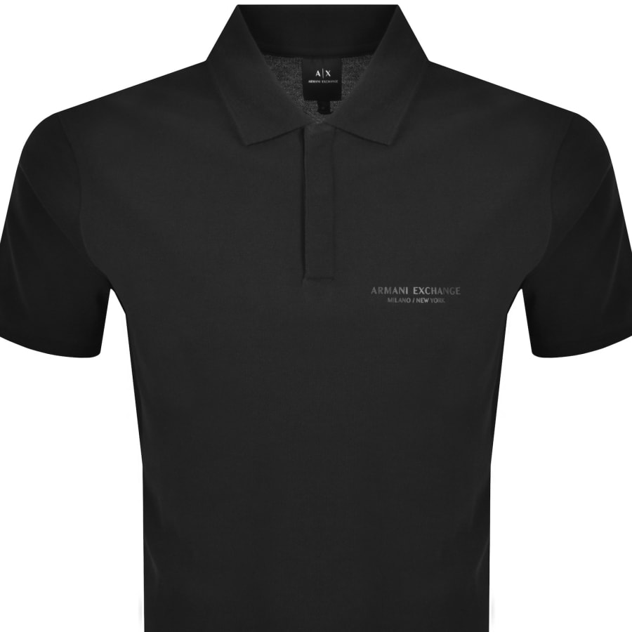 Image number 2 for Armani Exchange Polo T Shirt Black