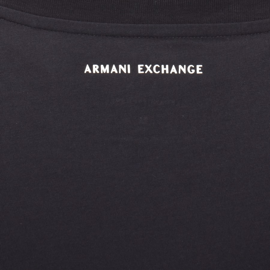 Image number 4 for Armani Exchange Crew Neck Logo T Shirt Navy