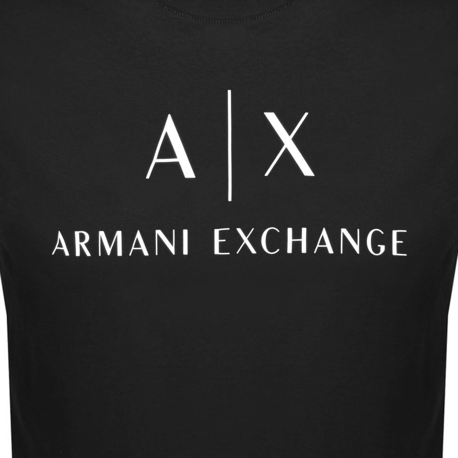 Image number 3 for Armani Exchange Long Sleeve Logo T Shirt Black