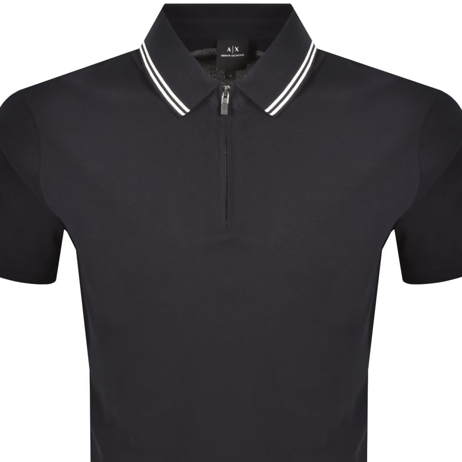 Image number 2 for Armani Exchange Short Sleeved Polo Navy