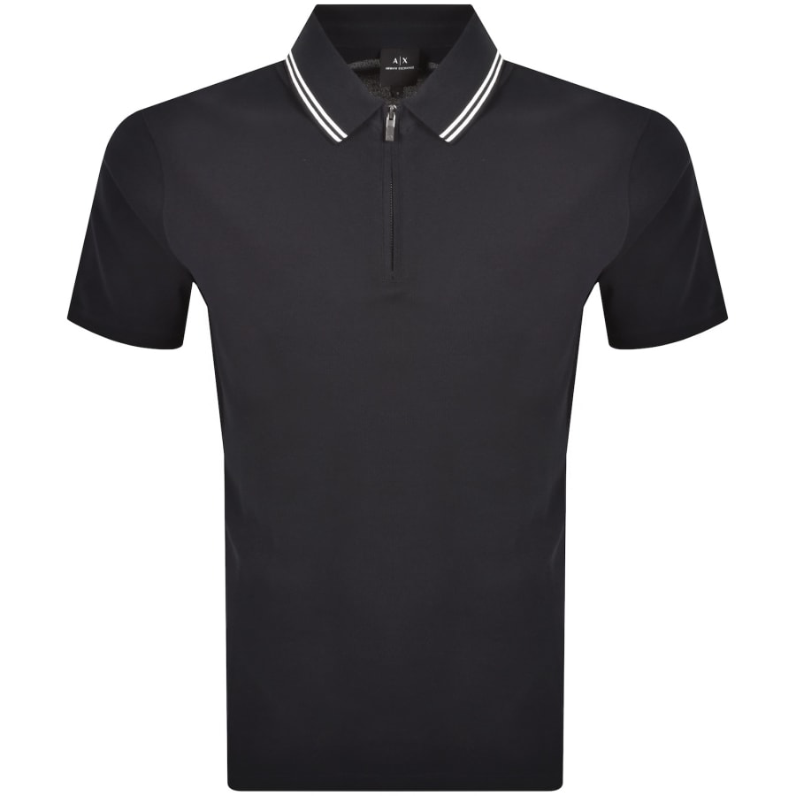 Image number 1 for Armani Exchange Short Sleeved Polo Navy