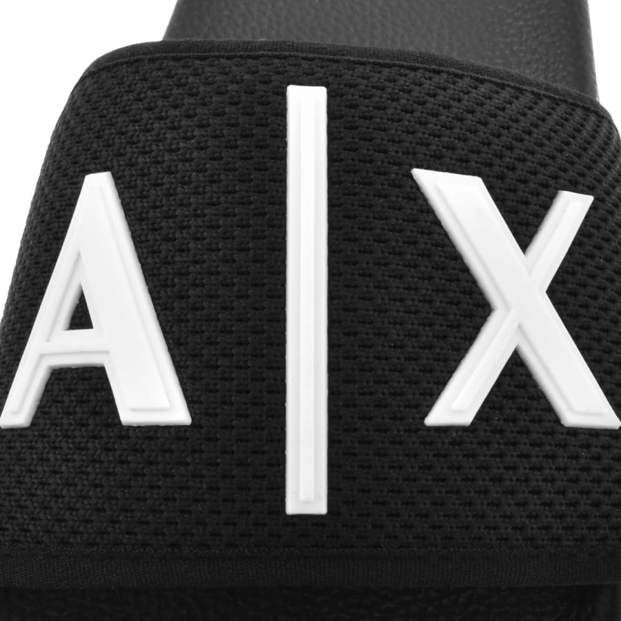 Image number 4 for Armani Exchange Logo Sliders Black
