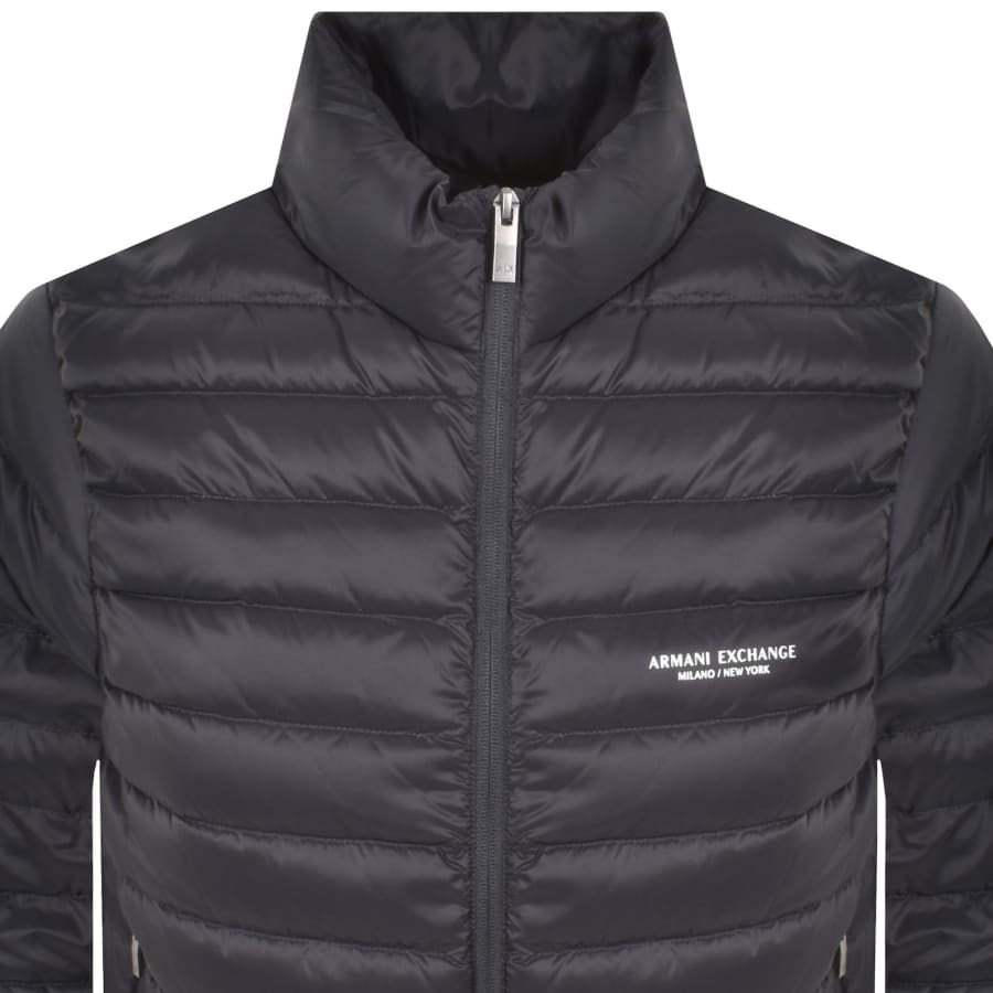 Image number 2 for Armani Exchange Padded Down Jacket Navy
