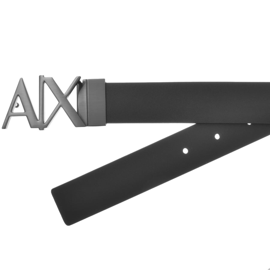 Image number 3 for Armani Exchange Reversible Belt Black