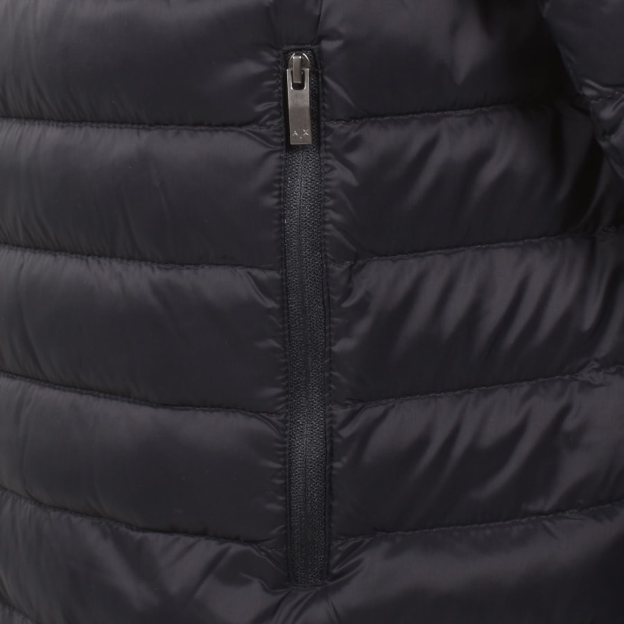 Image number 4 for Armani Exchange Hooded Down Jacket Navy