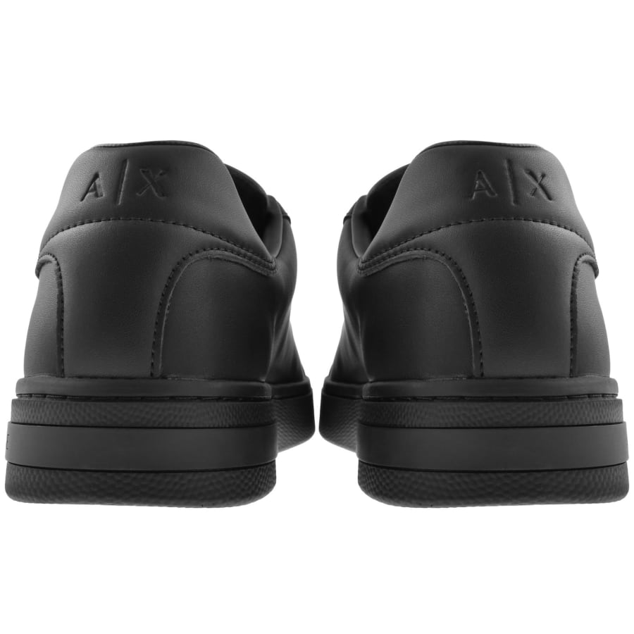 Image number 2 for Armani Exchange Logo Trainers Black