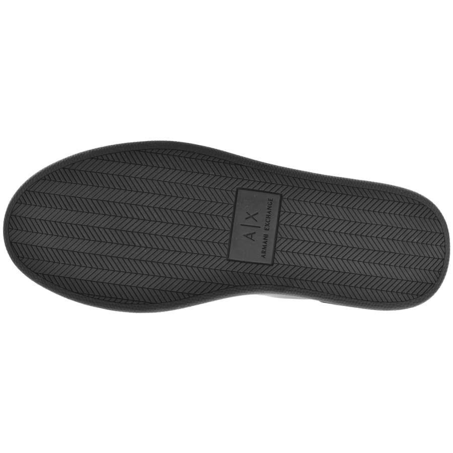 Image number 5 for Armani Exchange Logo Trainers Black