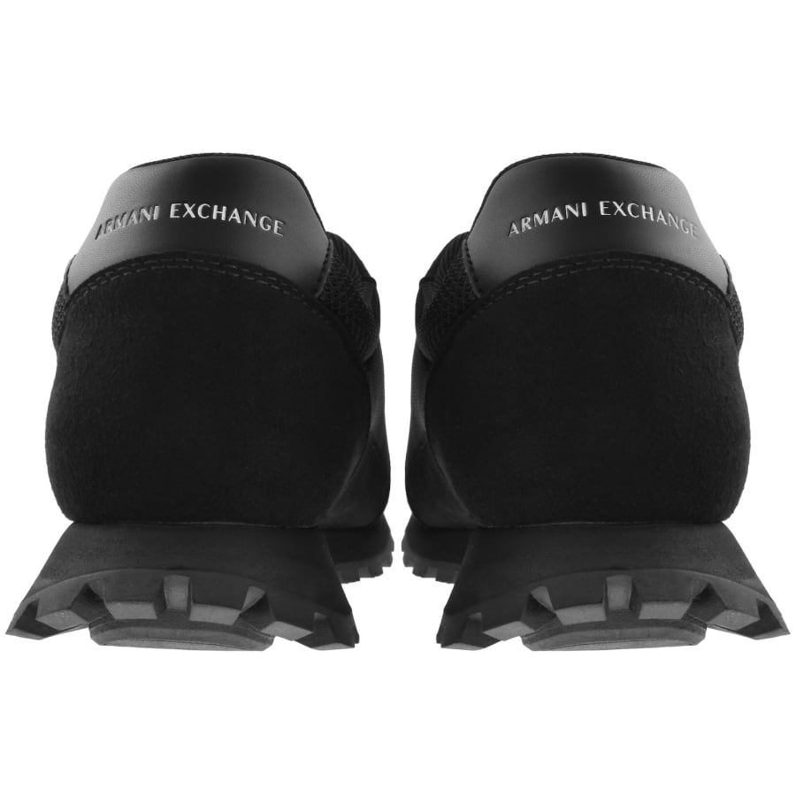 Image number 2 for Armani Exchange Logo Trainers Black