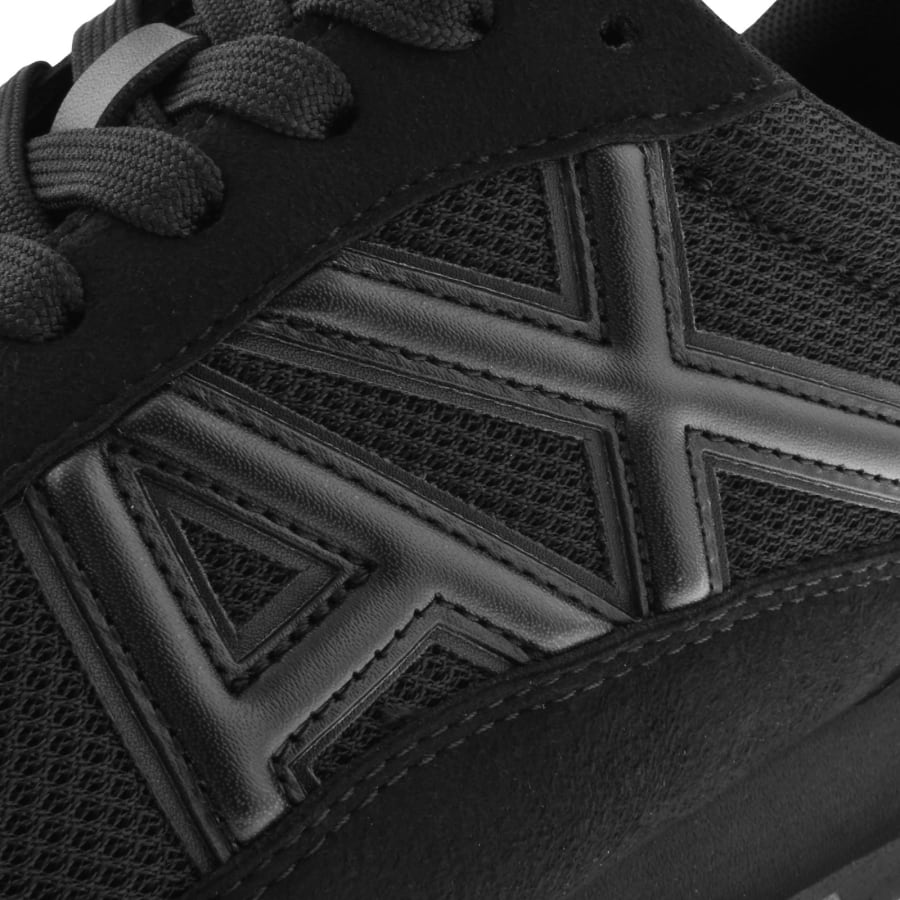 Image number 4 for Armani Exchange Logo Trainers Black