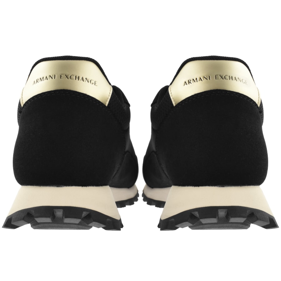 Image number 2 for Armani Exchange Logo Trainers Black