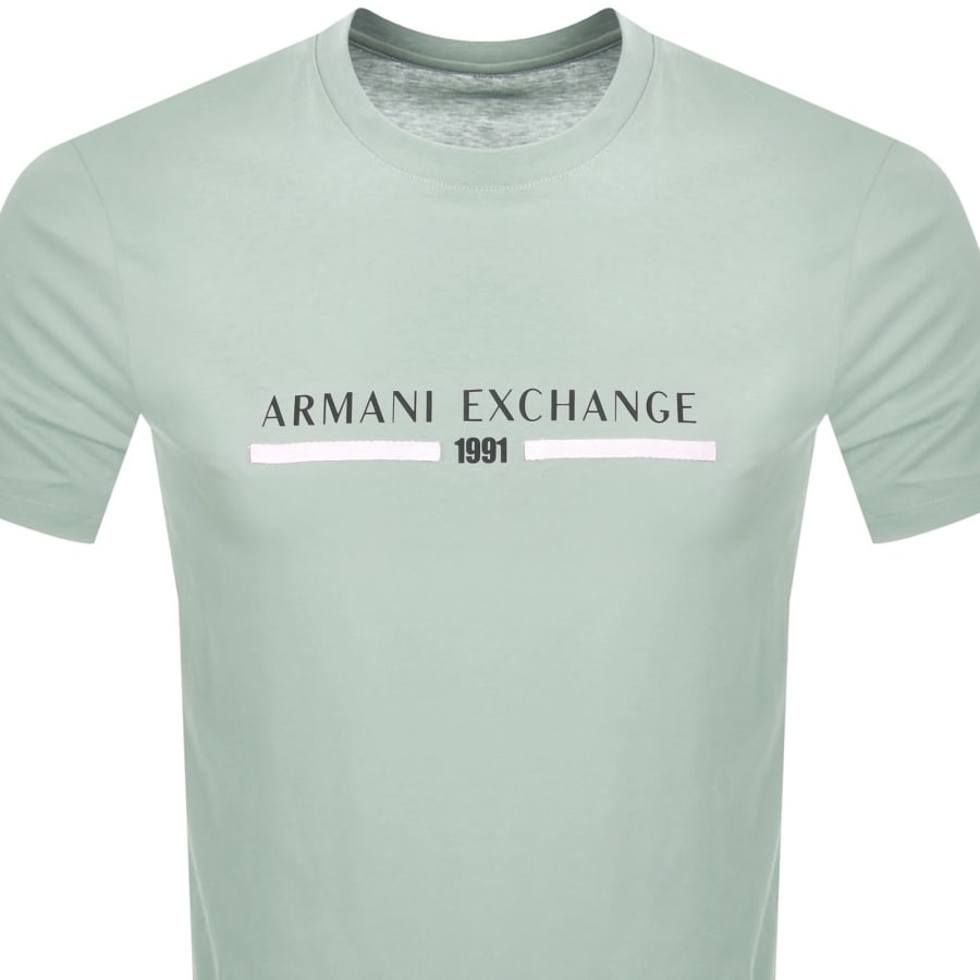 Image number 2 for Armani Exchange Logo T Shirt Green