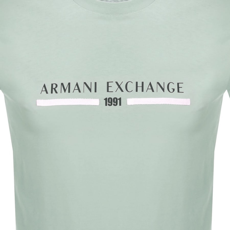 Image number 3 for Armani Exchange Logo T Shirt Green