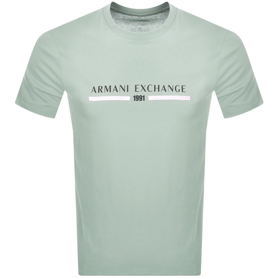 Image number 1 for Armani Exchange Logo T Shirt Green
