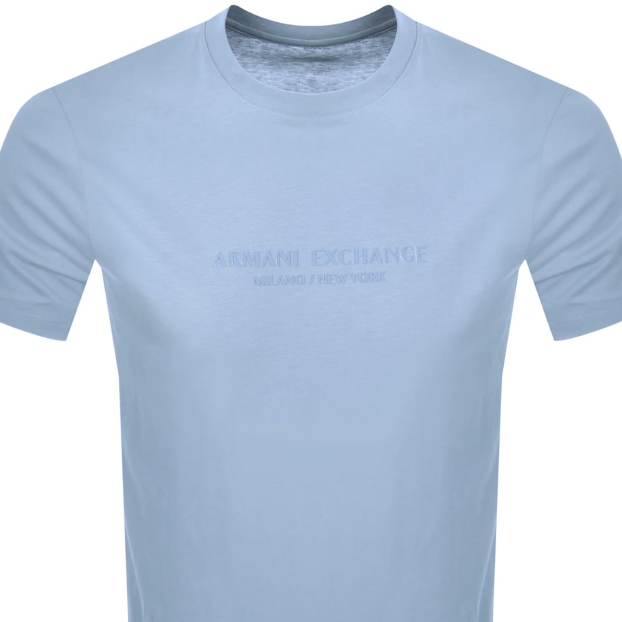 Image number 2 for Armani Exchange Regular Fit Logo T Shirt Blue