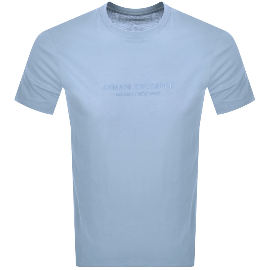 Image number 1 for Armani Exchange Regular Fit Logo T Shirt Blue