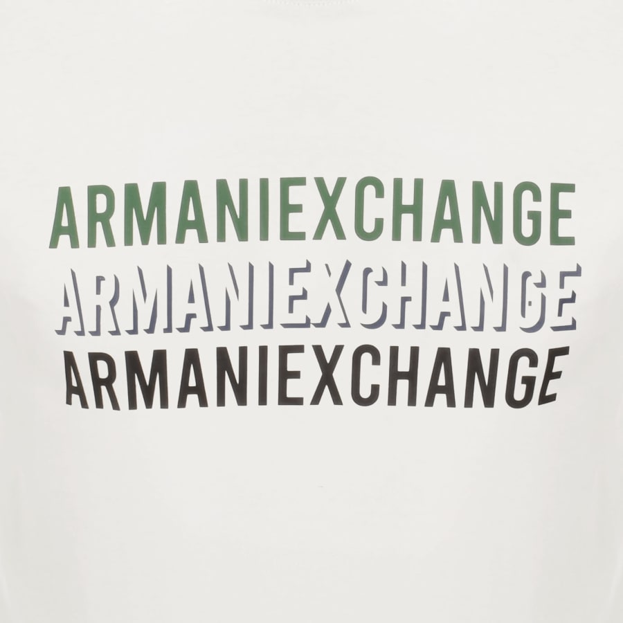 Image number 3 for Armani Exchange Logo T Shirt Off White