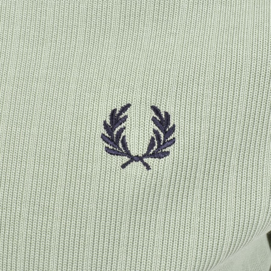 Image number 3 for Fred Perry Ribbed Jersey T Shirt Green