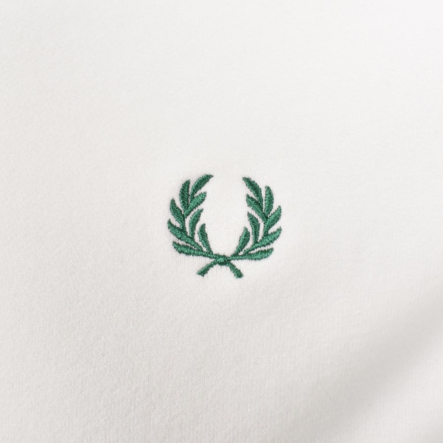 Image number 3 for Fred Perry Tipped Sleeve Sweatshirt White