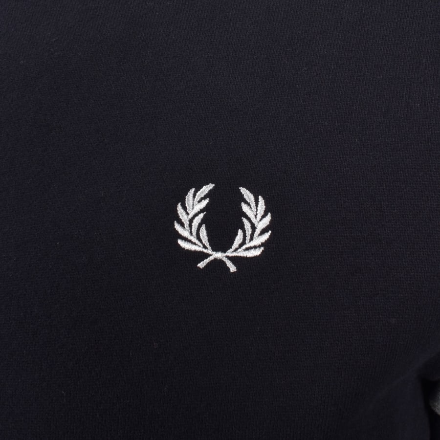 Image number 3 for Fred Perry Tipped Sleeve Sweatshirt Navy