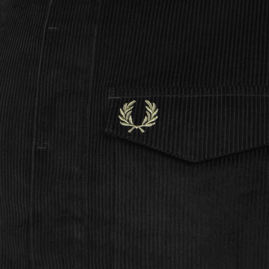 Image number 3 for Fred Perry Corduroy Overshirt Black