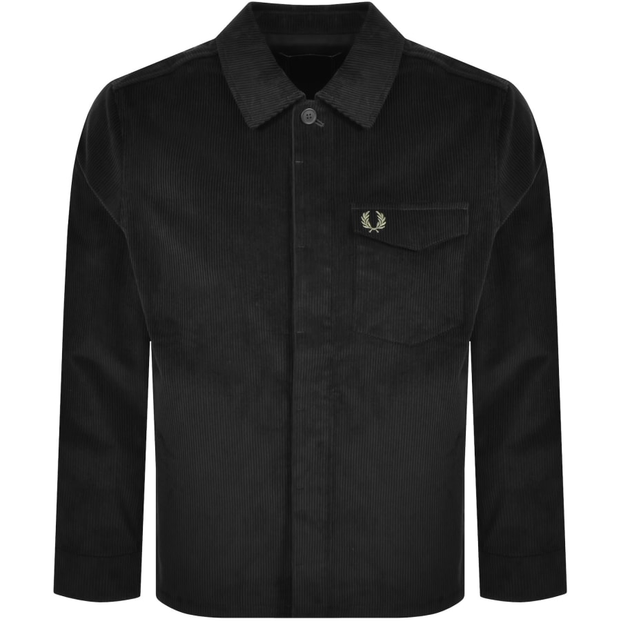 Image number 1 for Fred Perry Corduroy Overshirt Black
