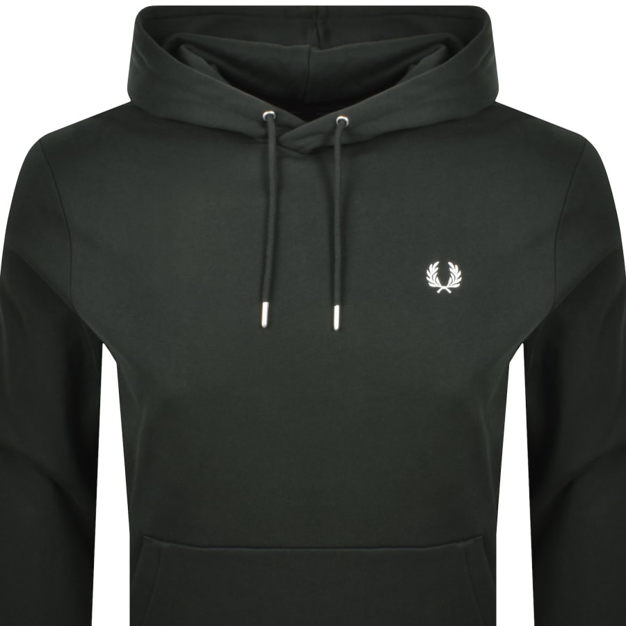 Image number 2 for Fred Perry Tipped Hoodie Night Green
