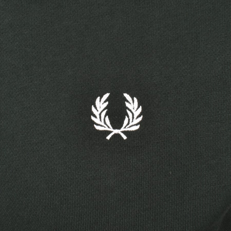 Image number 3 for Fred Perry Tipped Hoodie Night Green