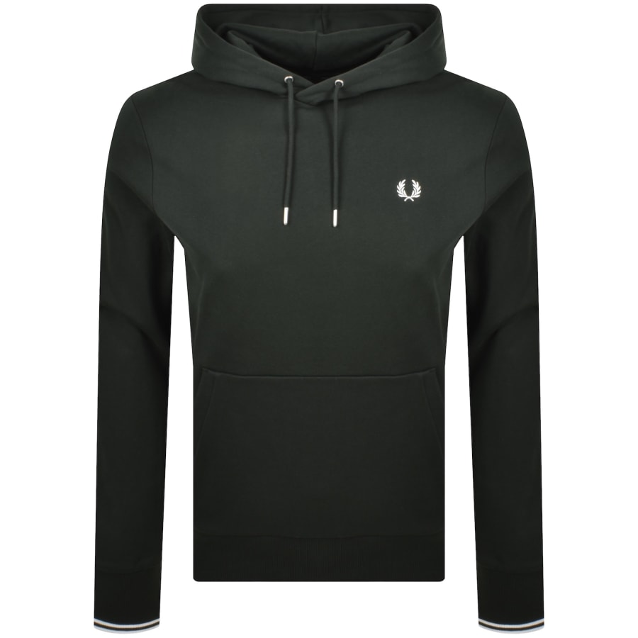 Image number 1 for Fred Perry Tipped Hoodie Night Green
