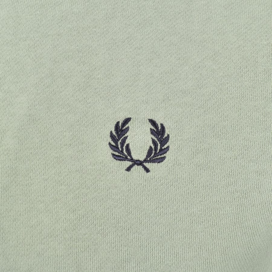 Image number 3 for Fred Perry Half Zip Sweatshirt Bayleaf Green