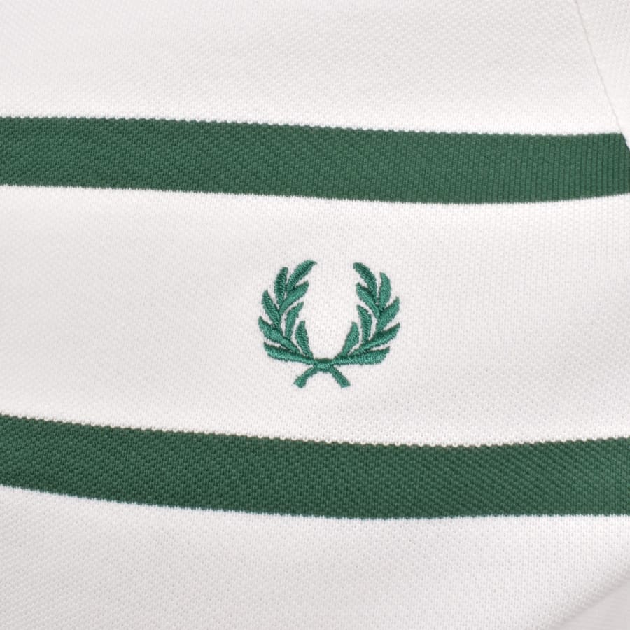Image number 3 for Fred Perry Pique Zip Neck Polo T Shirt White