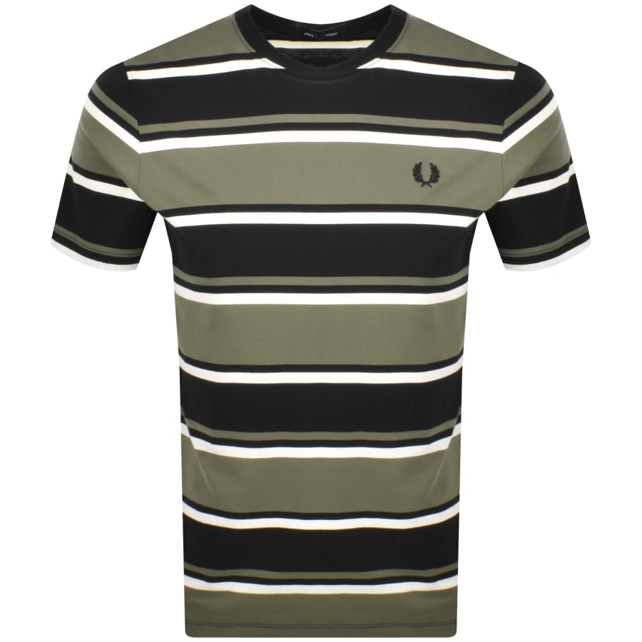 Image number 1 for Fred Perry Bold Stripe T Shirt Black