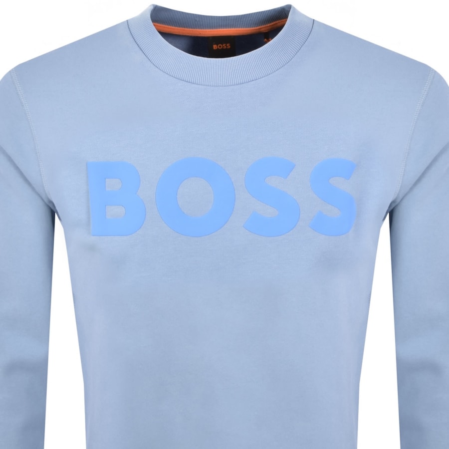 Image number 2 for BOSS We Basic Crew Neck Sweatshirt Blue