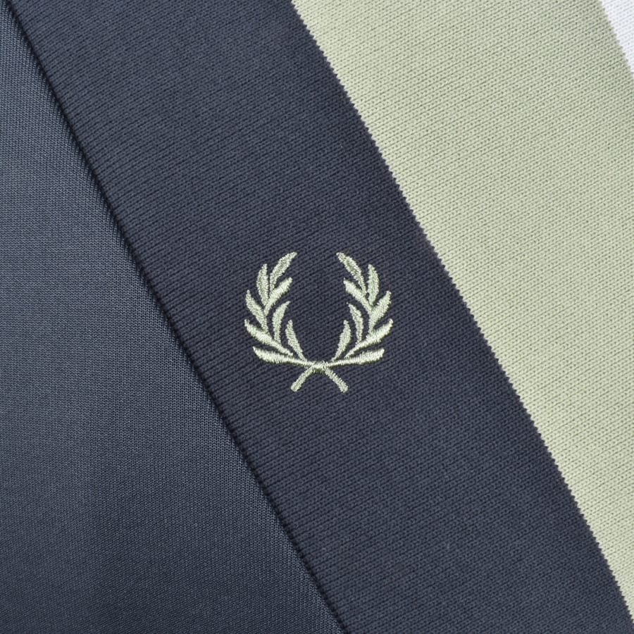Image number 3 for Fred Perry Striped Panel Track Top Navy