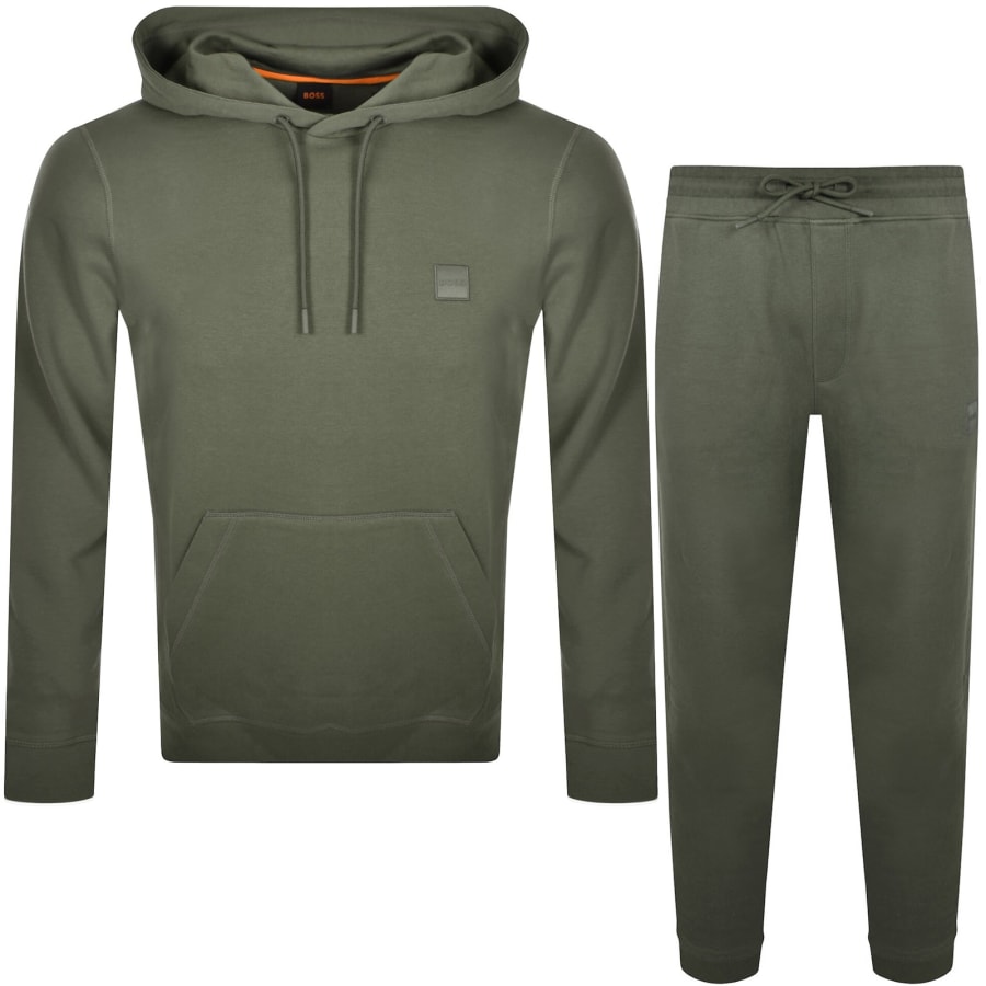 Image number 1 for BOSS Wetalk Hooded Tracksuit Green