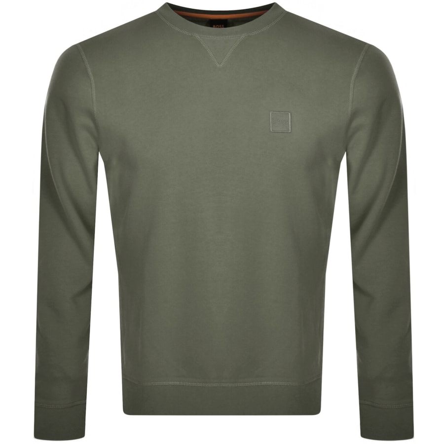 Image number 2 for BOSS Westart 1 Crew Neck Tracksuit Green